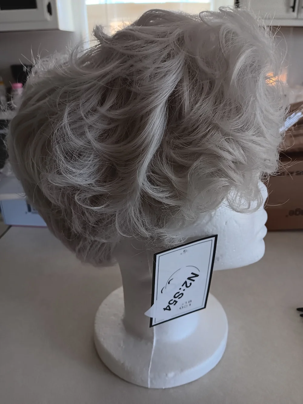 Light Silver Short Women’s Wig - Classic Layered Style Synthetic